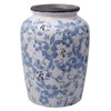 Light Blue White vase Flower Ceramic Porcelain Vintage Chinoiserie Floral