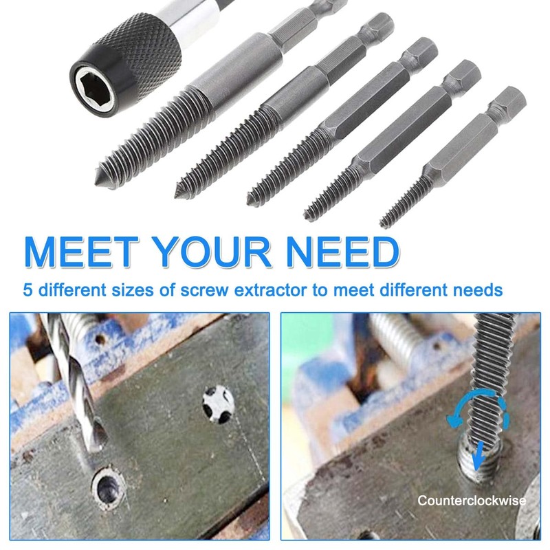 JONMON Screw Extractor Set, Easy Out Damaged and Stripped Broken
