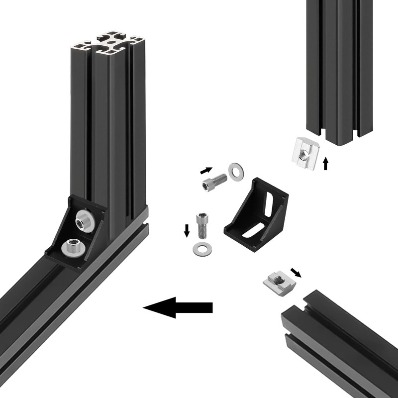 Aluminium Profile Angle Mounting Material, 30 x 30 Mounting Material