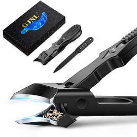 Ingrown Toenail Clippers - German Nail Clippers for Men with Wide Jaw Opening, Heavy Duty Ingrown Toenail Clippers Nail Cutters, Ultra Sharp Slanted Nail Clippers with Long Handle