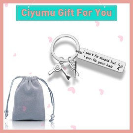 Funny Hairdresser Gift Idea Hairdresser Keyring Perfect for Salon Owner,or Hair Stylist Gift Cosmetology Graduation Gift Birthday Gift for Hair Stylist Keychain Hair Cutter Barber Gift Keychain