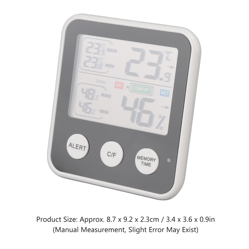 Room Thermometer 3.7in LCD Display High Accuracy Comfort Level Indicator