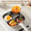 JUSTUP 4-Cup Egg Pan Nonstick，Healthy Titanium Ceramic Breakfast Frying Pan，Compatible
