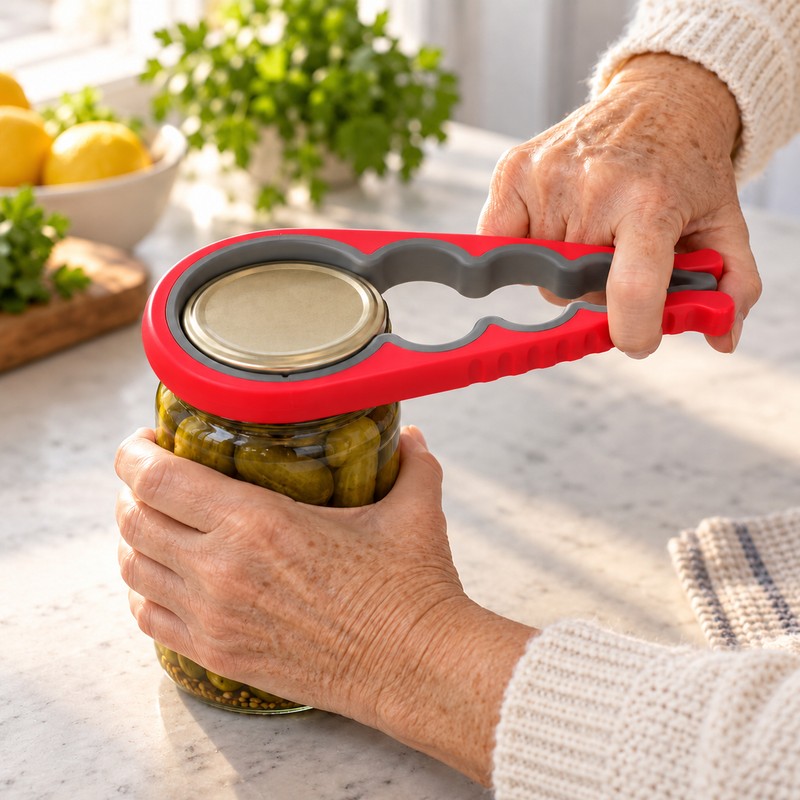 4-in-1 Jar Opener for Weak Hands – Multifunctional Bottle and