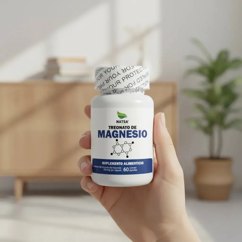 Treonato Magnesio Natsa Cápsulas Maxima Absorción Mejora Sueño Memoria Concentración