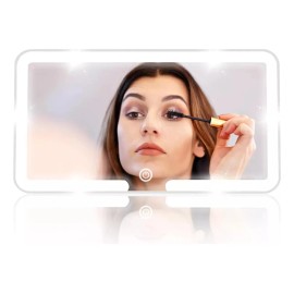 Espejo De Maquillaje De Visera De Coche Con 3 Modos Luz Led
