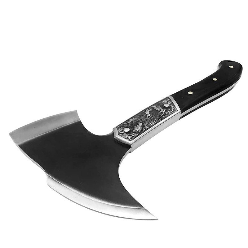 Full Tang Strong Tactical Axe Tomahawk Retro Embossed Sharp Edge