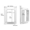Aiwaiufu 2″ x 3.5″ White Vinyl Fence Brackets, Slotted Handrail