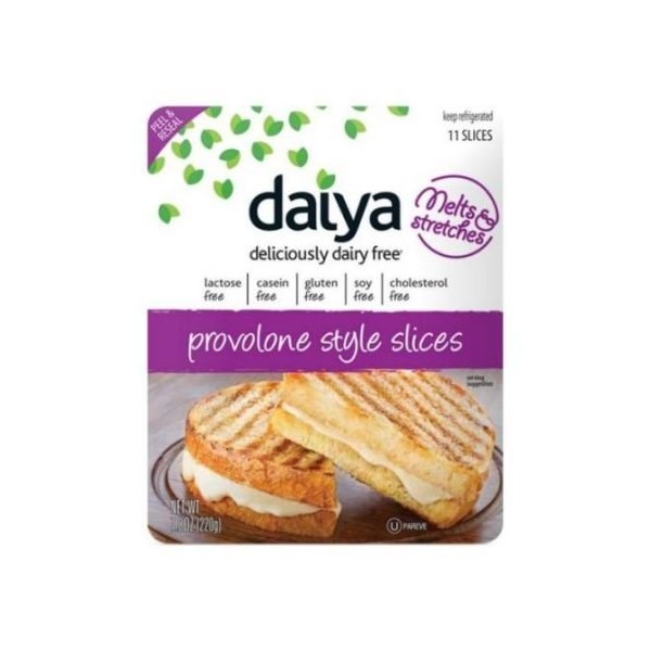 Daiya Provolone Style Cheese Slices, 7.8 Ounce -- 8 per case.