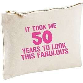 Lolmugs It Took Me 50 Years to Look This Fabulous Cotton 22x16cm Make-Up Bag