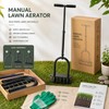 Manual Lawn Aerator for Soil Care – 15-Spike Adjustable Yard