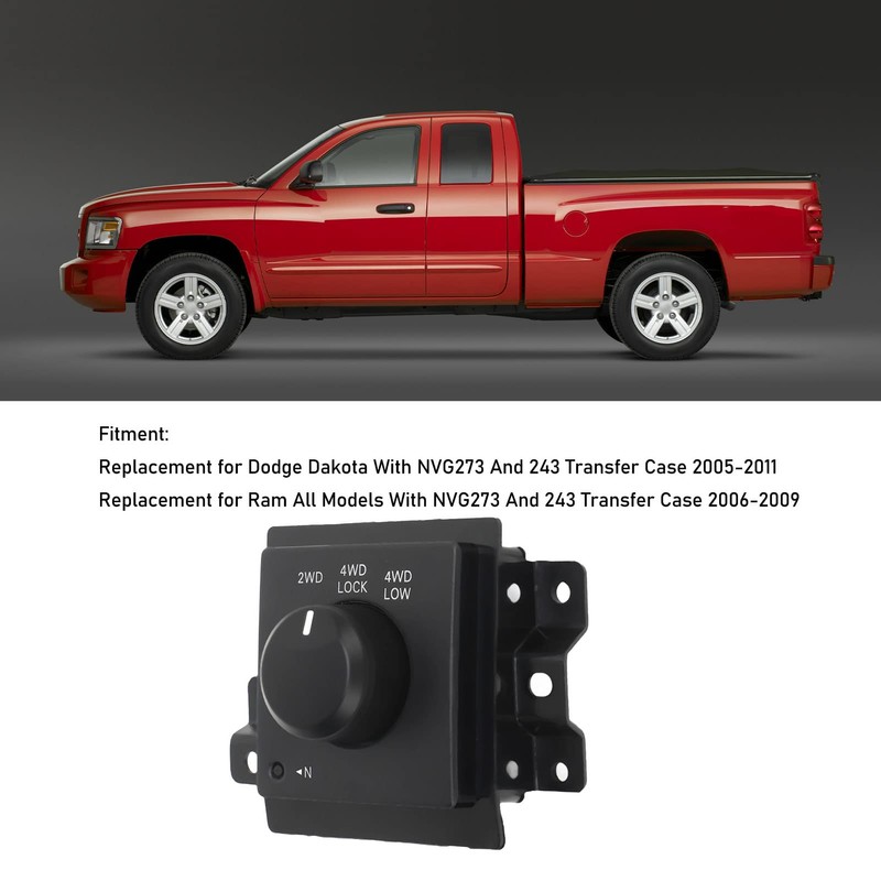 KIMISS Transfer Case Selector Switch, 68021674AB 4WD Transfer Case Selector