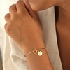 Turandoss Gold Initial Bracelets for Women Girls - Dainty Knot