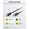 Wentronic 50913-GB Coaxial Cable, 20m Coaxial Plug to Coaxial Jack