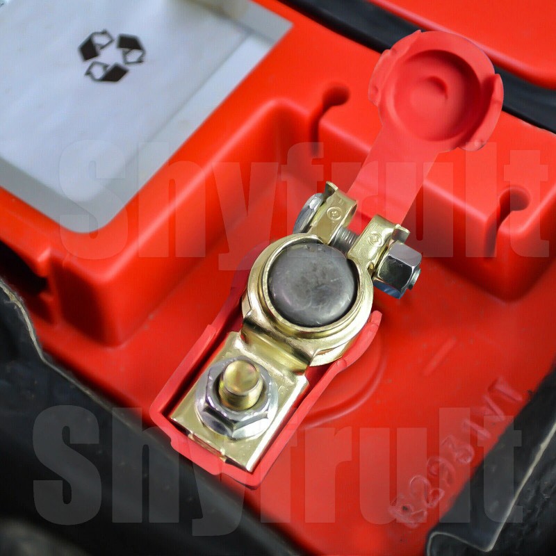 Shyfrult 2XCar Battery Terminal Connector Top Post Positive Negative Heavy