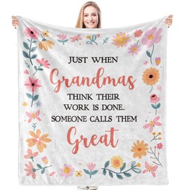 HIWX Promoted to Great Grandma Blanket, Great Grandma Baby Announcement, New Great Grandma Gifts, Great Grandma to Be Gifts, Pregnancy Announcement for Great Grandma, 50x60 Inches