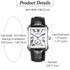 Men's Watch Leather Seiko Copy Watch: Square Dial Hand Wind