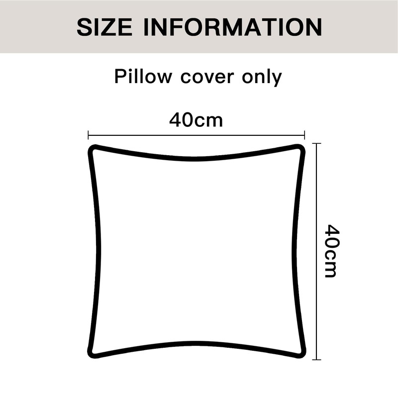Sungeek Set of 2 Soft Chenille Cushion Covers 40x40cm Square