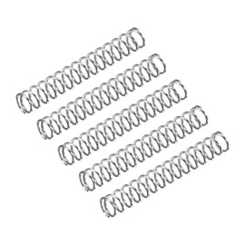QUARKZMAN Pack of 5 Compression Spring 304 Stainless Steel Spring Spring Tension Spring 7 mm AD 0.8 mm Wire Size 45 mm Free Length Coil Spring Coil Springs Spring Steel Spring Silver