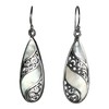 ISLAND PIERCINGS 925 Silver and Mother of Pearl Drop Earrings