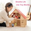 14 Pcs Wooden Dollhouse People Family Set with Movable Limbs,