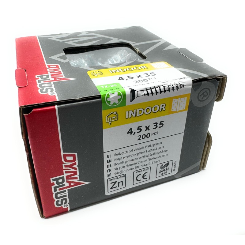 DynaPlus® Fitting Screw, 4.5 x 35 mm, Galvanised, Countersunk Head