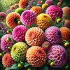 22Day Seeds: Seeds Dahlia Pompon Mix/Annual Flowers