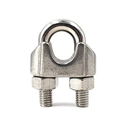 Wire Rope Clip - BE-TOOL M8 304 Stainless Steel Wire Ropes Clip Cable Clamp Silver Tone for Loading and Unloading of Goods, Hoisting Machinery and etc, 10 Pcs