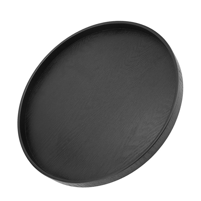 Round Shape Solid Wood Tea Coffee Snack Food Meals Serving