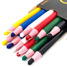 Yoliko Sewing Mark Pencil 12 PCS Colors Invisible Erasable Fabric Pencils For Leather Cut Marks Student Drawing Tailor Mark