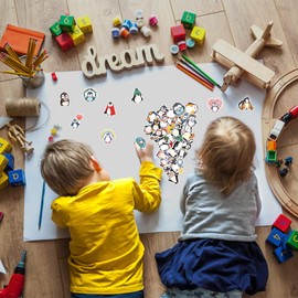 102Pcs Penguin Stickers, Vinyl Waterproof Cute Penguin Stickers for kids Teens, Assorted Penguin Stickers Gifts for Water Bottle Laptop Phone Helmet