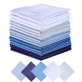 Mens Handkerchiefs Cotton Large 15PCS Handkerchiefs for Men Cotton 40CM, Men's Handkerchiefs UK Mens Hankies Large Multipack Pocket Squares Mens Cotton Pocket Handkerchiefs Gents Hankies Mens Hankies