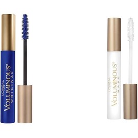 L’Oréal Paris Makeup Voluminous Original Mascara, Cobalt Blue, 0.26 Fl Oz & Makeup Voluminous Lash Boosting Conditioning Primer Mascara, White Primer, 0.24 fl; oz.