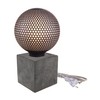 greenandco® Vintage Design LED Lamp Black Patterned (Hexagons) Dimmable E27