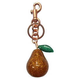 hxusin Pear Bag Charms & Purse Charms For Handbags,Pear Keychains,Fashion Fruit Keychain For Women (Golden)