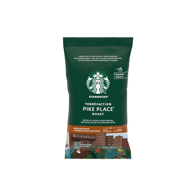 Starbucks, SBK12411960, Pike Place Ground Coffee, 18 / Box