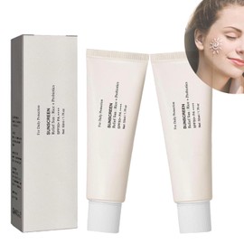 2 PCS Korean Sunscreen Cream, Relief Sun Organic Sunscreen SPF50+, Korean Cream Rice and Probiotics, Korean Sunscreen SPF50+ PA++++ for Outdoor UV Defens (2)