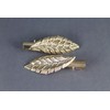Gold leaf feather leaves metal side alligator gator clip hair