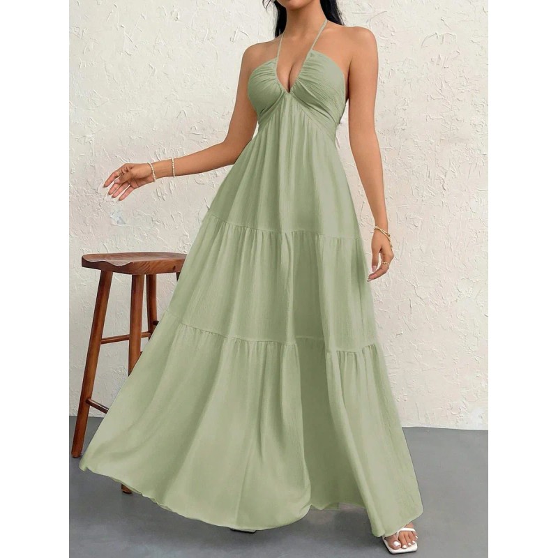 Mujer Vestidos De Gasa Sin Espalda Vestidos De Fiesta Largos