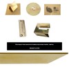 Create idea Pack of 2 H62 Solid Brass Sheet 152mm