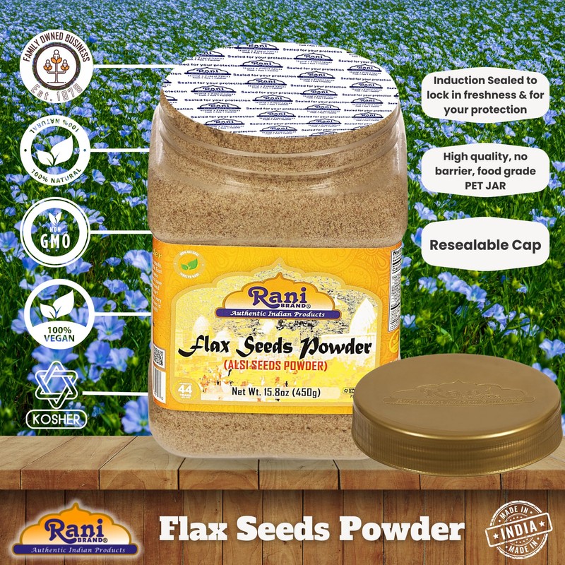 Rani Flax Seeds Powder (Alsi, Linum usitatissimum) 15.8oz (450g) PET