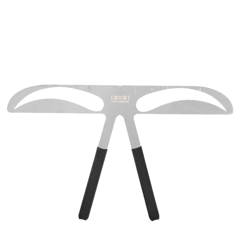 GOTOTOP Eyebrow DIY Stencil Stainless Steel Eyebrow Measuring Ruler Tattoo