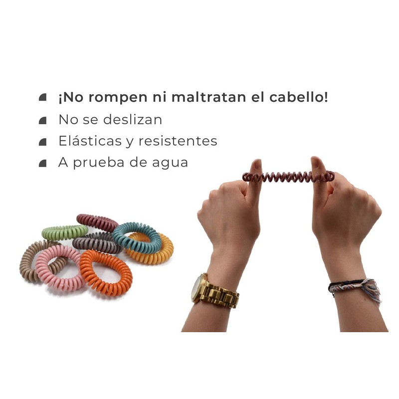 SAFIRIT Ligas para Cabello Elásticas con Distintos Modelos y Colores.