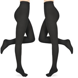 Medical Compression Stockings for Women 20-30mmhg, Reinforced Support Comfortable Compression Hose Pantyhose, Compression Tights Socks Women(2XL, Black*2)