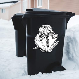 Extra Large 460mm 'Iris Flower' Permanent Sticker Decal for Cars/Windows/Bins/Walls (DW00109039)