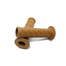 Beatus Retro Design Bike Handle Grip 0.9 inch (22.2 mm) Universal Grip Left and Right Set (Camel)