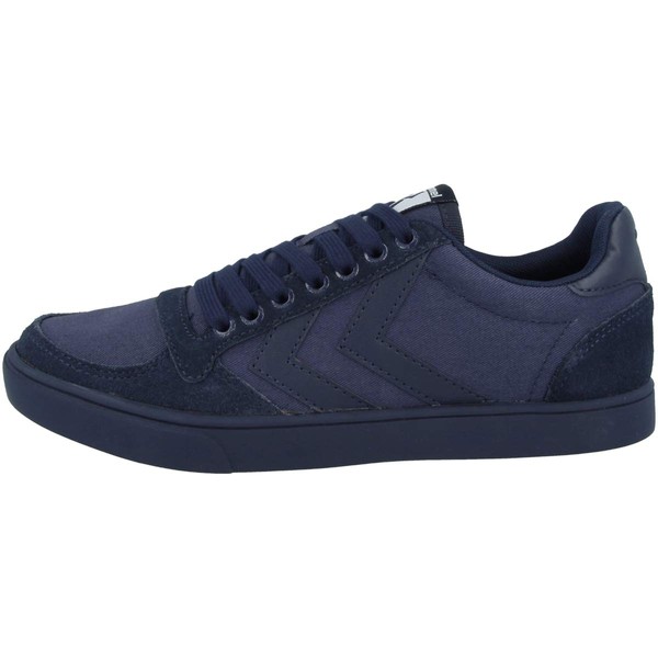 Hummel Unisex Slimmer Stadil Tonal Low Low-Top Sneakers, Blue Dress Blue, 4 UK