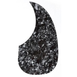 Allsound Teardrop Acoustic Guitar Self-adhesive Pickguard for Martin D28 Style Guitar - Black Pearl