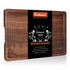 Fun Memories Black Walnut Cutting Board for Kitchen, Reversible Large