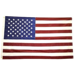 Shop72- U.S. American Flag 3x5 Embroidered Stars Sewn Stripes Brass Grommet 210D Oxford Nylon